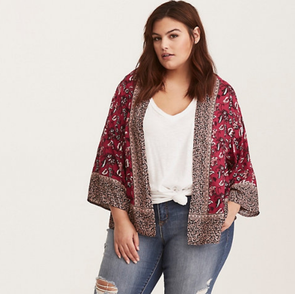 Torrid Size 0 00 L XL 10 12 Kimono